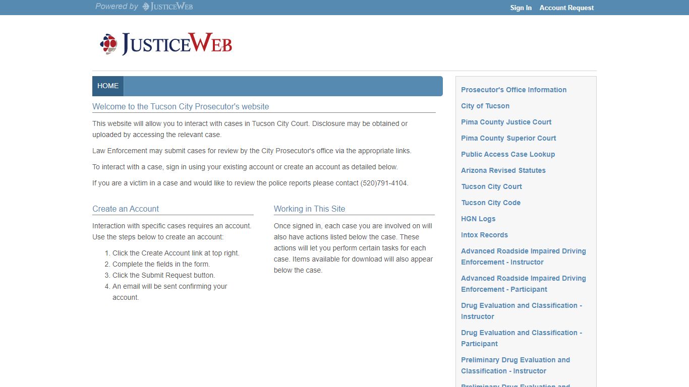 Welcome to the Tucson City Prosecutor's website